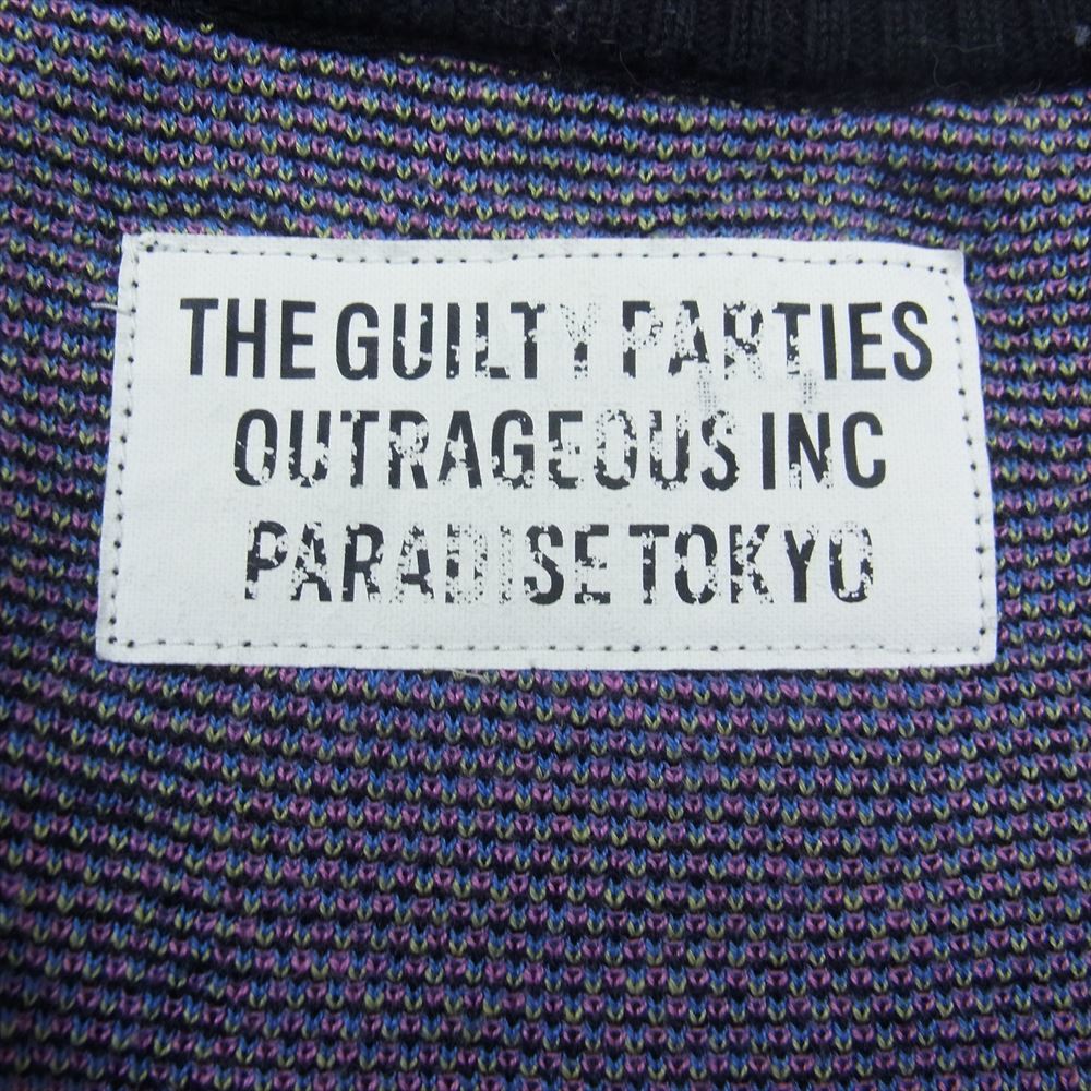 WACKO MARIA ワコマリア 21SS-WMK-KN17 MARIA JACQUARD CARDIGAN マリア ジャガード カーディガン グレー系 M【中古】