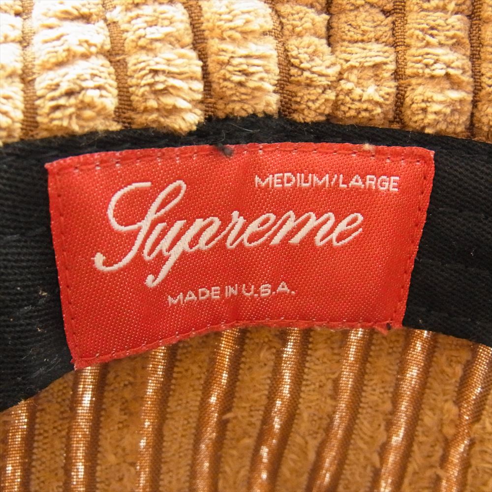 Supreme シュプリーム 21SS Terry Corduroy Crusher テリー コーデュロイ クラッシャー バケット ハット ライトブラウン系 M/L【美品】【中古】