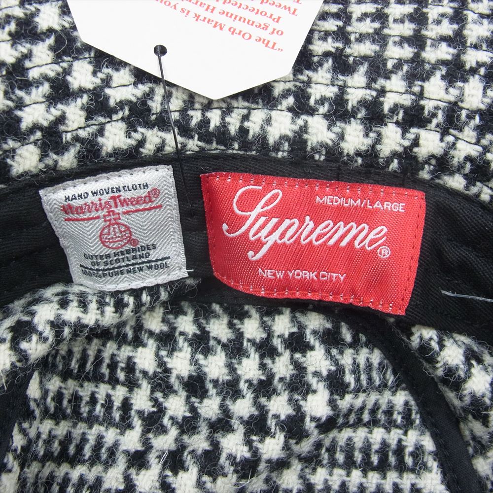 Supreme シュプリーム 21AW Harris Tweed Classic Logo Crusher ハリス ツイード クラシック ロゴ クラッシャー バケット ハット ブラック系 M/L【新古品】【未使用】【中古】