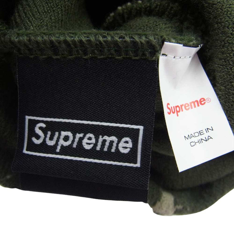 Supreme シュプリーム 21AW × New Era Box Logo Beanie ボックスロゴ ニューエラ ビーニー ニットキャップ デジタルカモ モスグリーン系【中古】