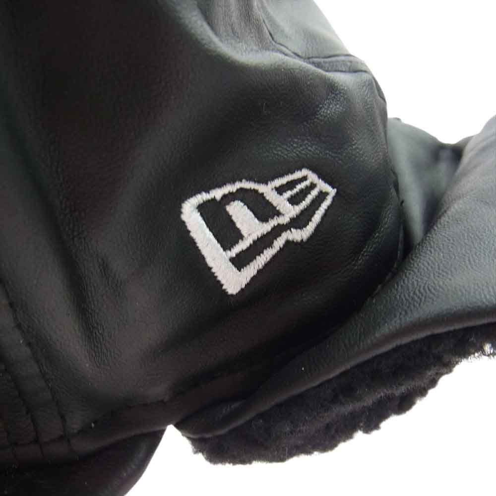 Supreme シュプリーム 22AW × New Era Leather Earflap Box Logo レザー イヤーフラップ ボックス ロゴ ニューエラ キャップ 帽子 ブラック系 7.375【中古】