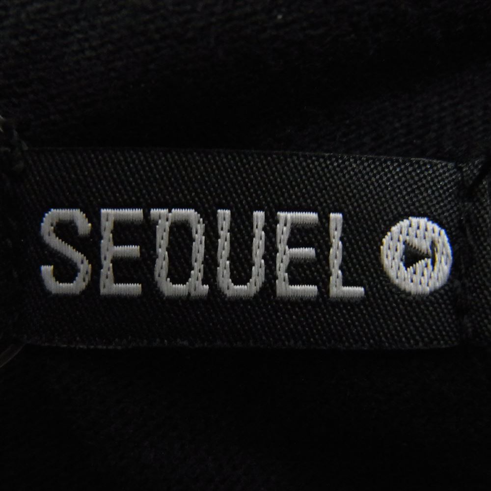 シークエル 23SS SQ-22SS-ST-07 ELIZABETH T-SHIRT エリザベス プリント Tシャツ 半袖 ブラック系 XL【美品】【中古】