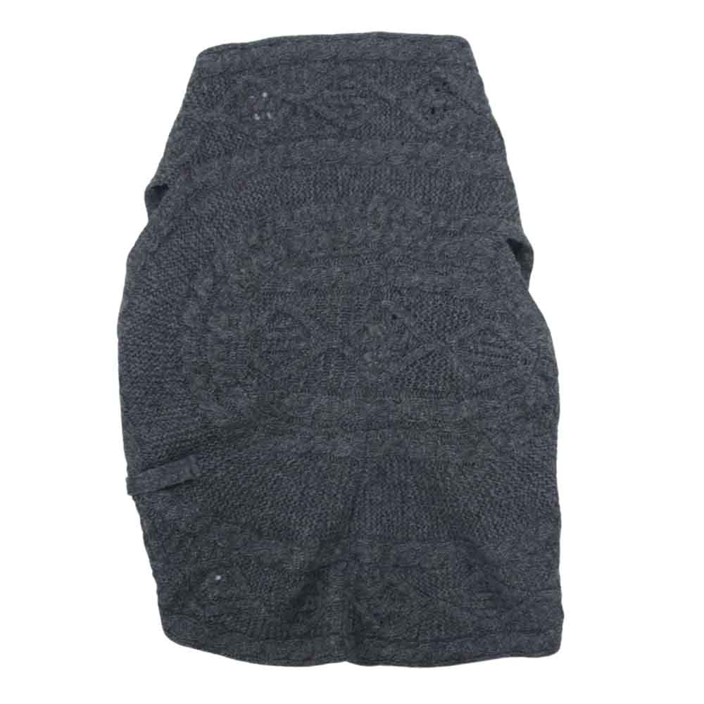 tricot COMME des GARCONS トリココムデギャルソン TF-N035 ケーブル ニット ベスト ポンチョ ケープ グレー系 サイズ表記無【中古】