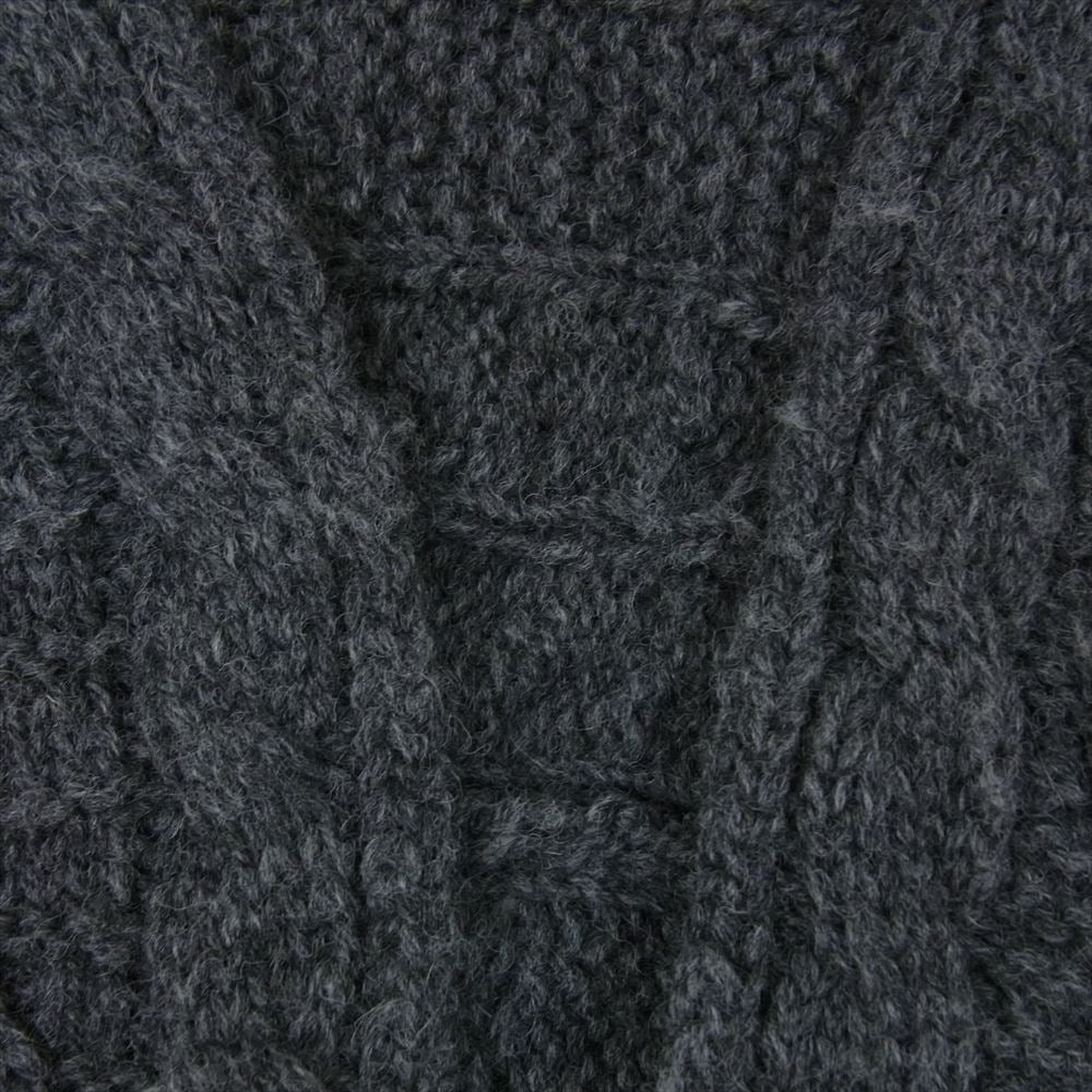 tricot COMME des GARCONS トリココムデギャルソン TF-N035 ケーブル ニット ベスト ポンチョ ケープ グレー系 サイズ表記無【中古】
