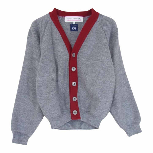 COMME des GARCONS コムデギャルソン AD2019 ND-N008  GIRL ガール × Lochaven of Scotland ニット カーディガン グレー系 XS【中古】