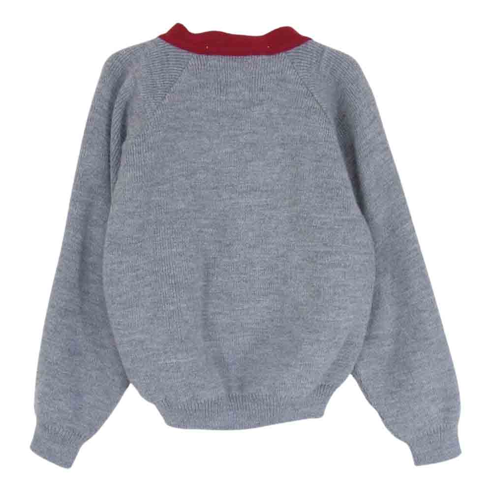COMME des GARCONS コムデギャルソン AD2019 ND-N008  GIRL ガール × Lochaven of Scotland ニット カーディガン グレー系 XS【中古】