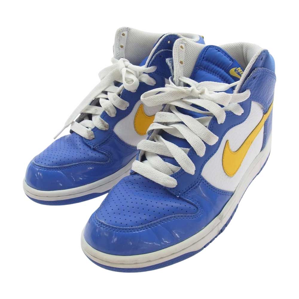 NIKE ナイキ 317982-471 Dunk High Varsity Royal/Varsity Maize White ダンク ハイ バーシティー ロイヤル スニーカー ブルー系 26.5cm【中古】