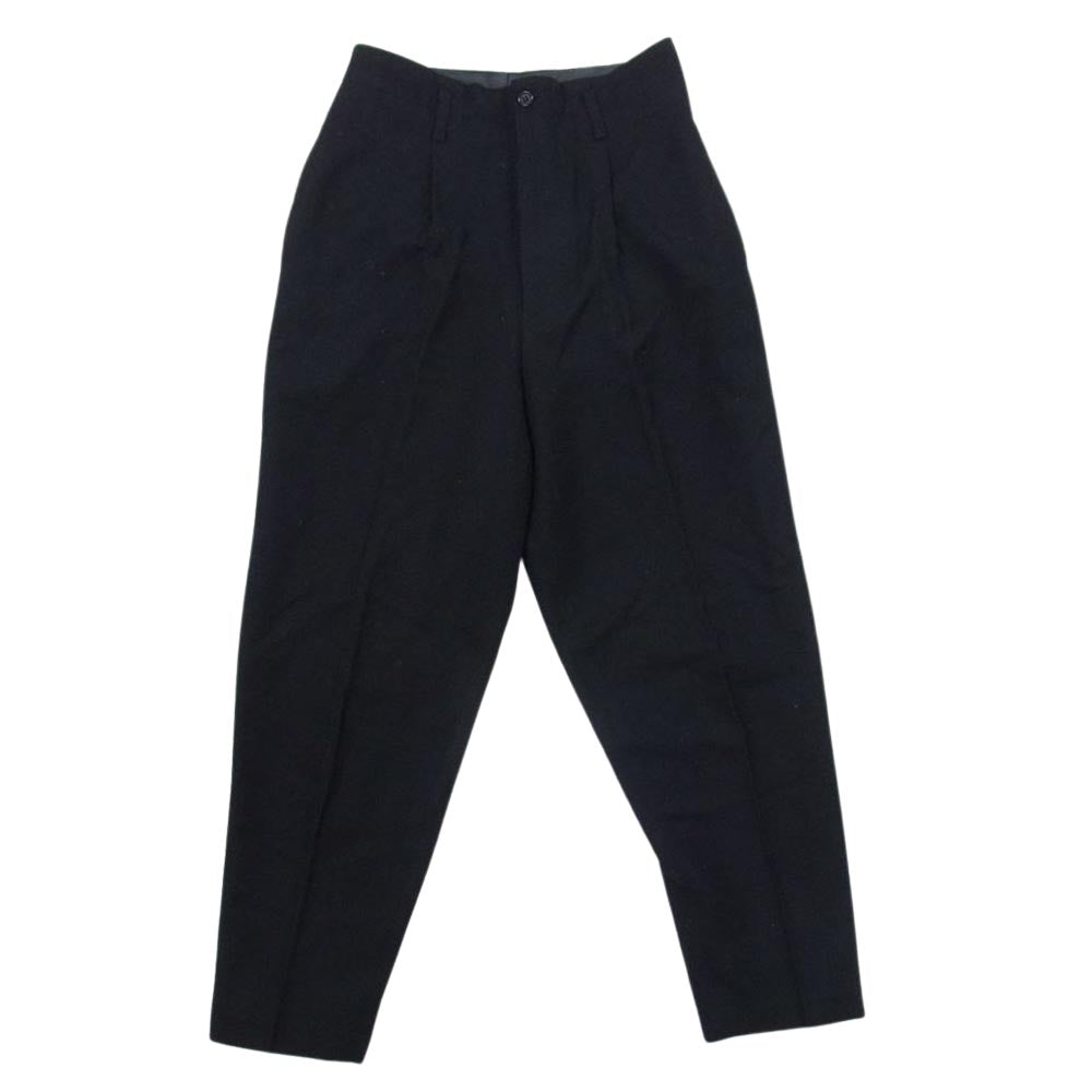tricot COMME des GARCONS トリココムデギャルソン TP-08021S ウール タック トラウザー パンツ ブラック系 S【中古】