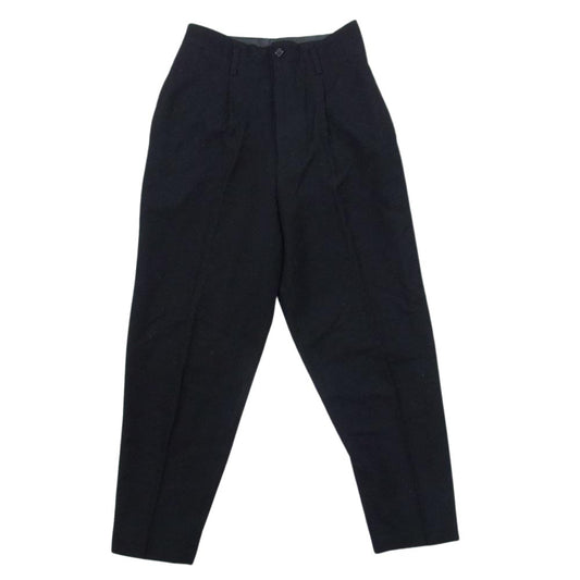 tricot COMME des GARCONS トリココムデギャルソン TP-08021S ウール タック トラウザー パンツ ブラック系 S【中古】