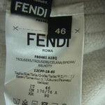 FENDI フェンディ FB0461 A1BQ サイドテープ ロゴ スウェット パンツ コットン ウール イタリア製 ベージュ系 46【中古】