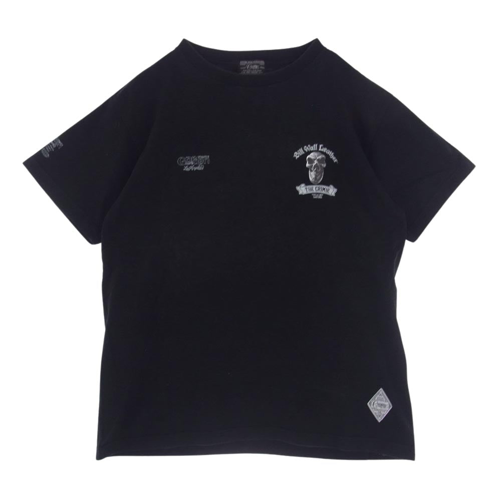 CRIMIE クライミー × BILL WALL LEATHERS ビルウォール レザー コラボ スカル Tシャツ ブラック系 M【中古】