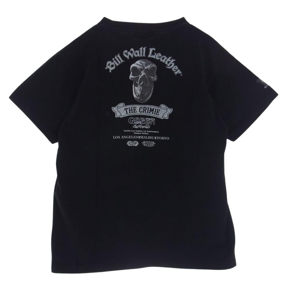CRIMIE クライミー × BILL WALL LEATHERS ビルウォール レザー コラボ スカル Tシャツ ブラック系 M【中古】