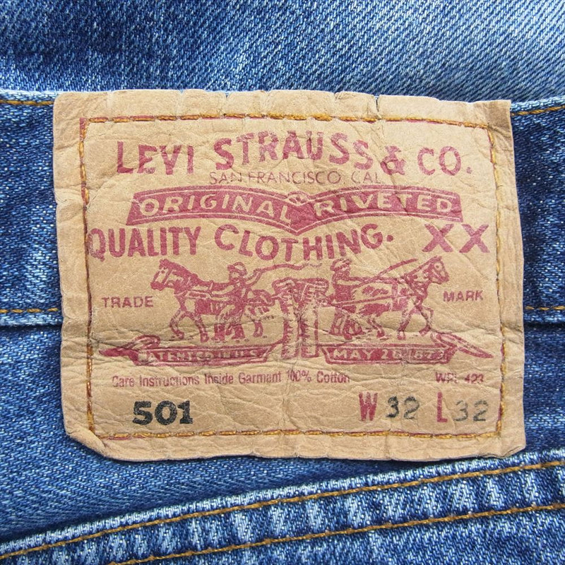 Levi's リーバイス 2002年 1月製 00s 501 ボタンフライ デニム パンツ インディゴブルー系 W32【中古】