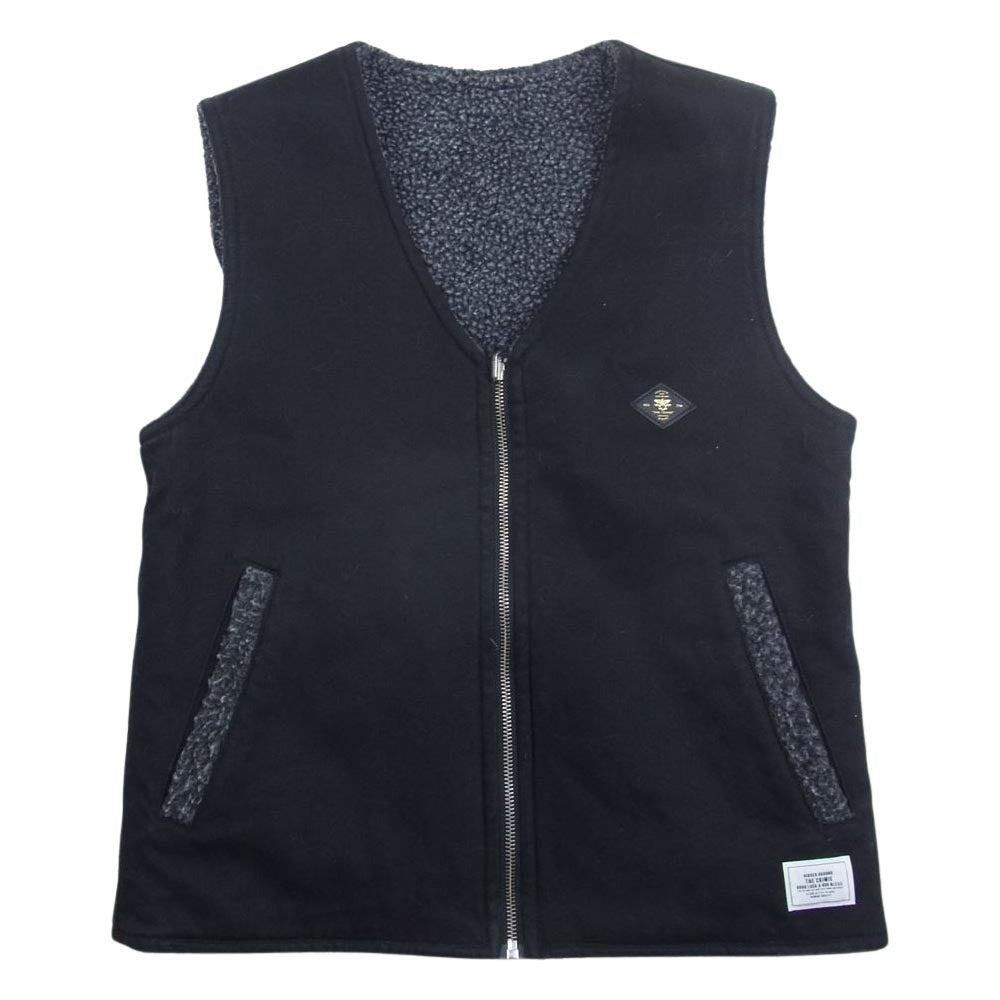 CRIMIE クライミー コットン ダック フリース リバーシブル ベスト  ブラック系 M【中古】