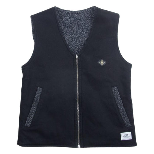 CRIMIE クライミー コットン ダック フリース リバーシブル ベスト  ブラック系 M【中古】