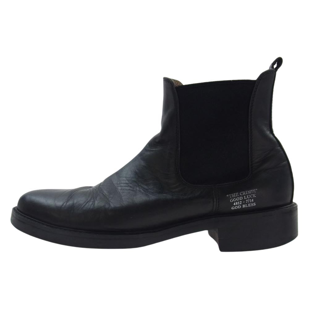CRIMIE クライミー レザー サイドゴア ブーツ ブラック系 US9　JP27【中古】