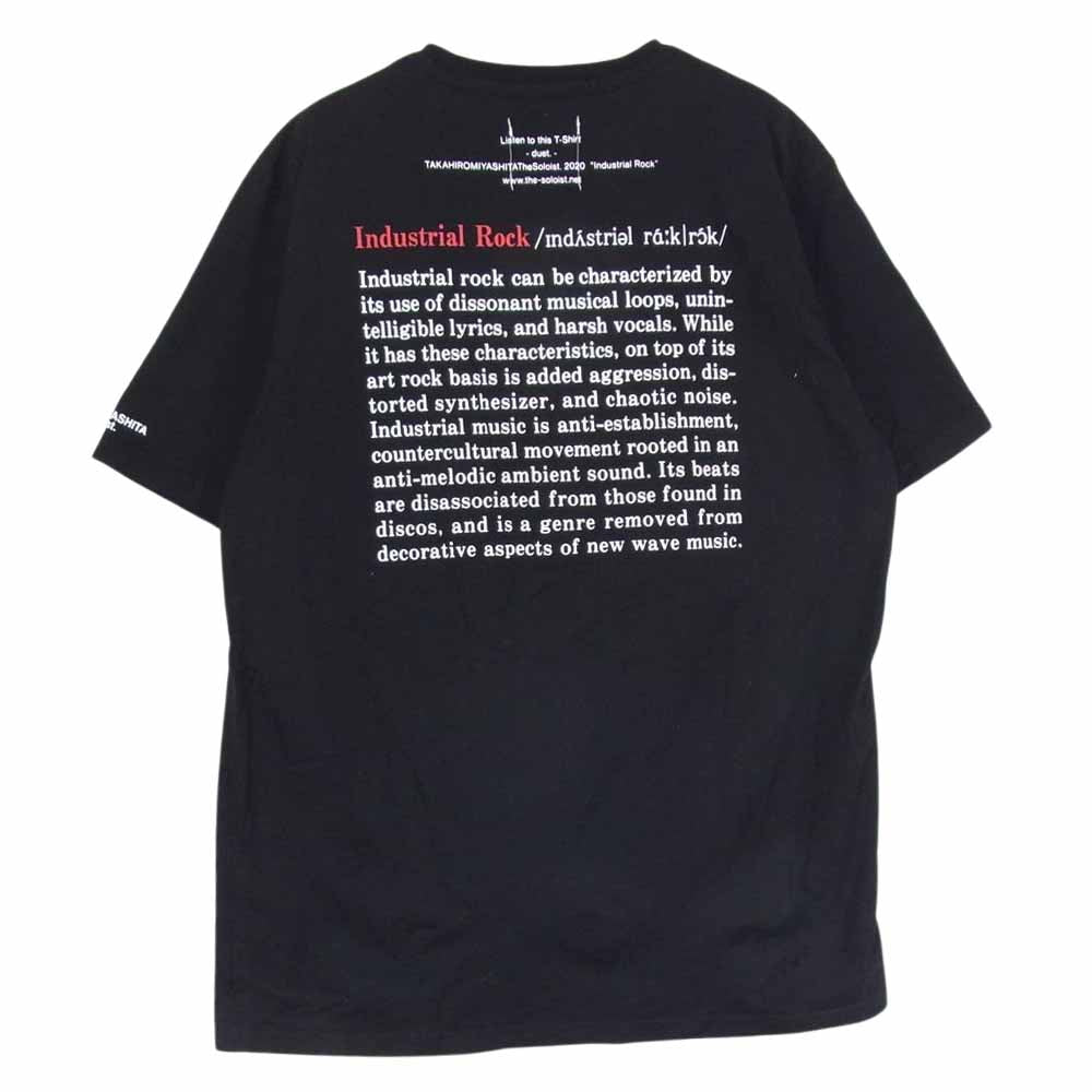 TAKAHIRO MIYASHITA The SoloIst. タカヒロミヤシタザソロイスト 20SS ロゴ クルーネック  ポケットTシャツ Industrial Rock  ブラック系 50【中古】