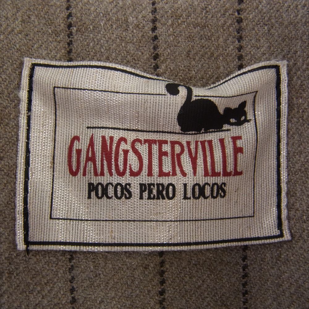 GANGSTERVILLE ギャングスタービル 20AW gsv-20-aw-03 SPORTS JACKET COW HIDE カウハイド レザー スポーツ ジャケット ブラック系 M【中古】