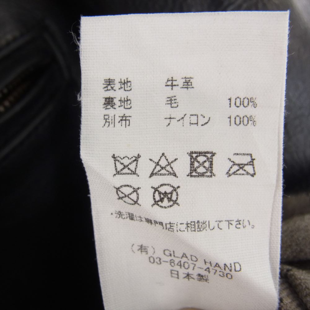 GANGSTERVILLE ギャングスタービル 20AW gsv-20-aw-03 SPORTS JACKET COW HIDE カウハイド レザー スポーツ ジャケット ブラック系 M【中古】