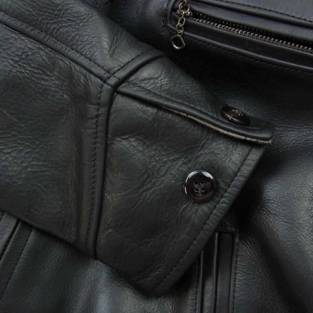 GANGSTERVILLE ギャングスタービル 20AW gsv-20-aw-03 SPORTS JACKET COW HIDE カウハイド レザー スポーツ ジャケット ブラック系 M【中古】