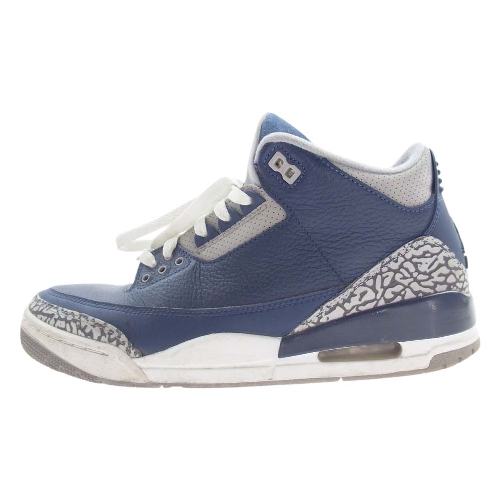 NIKE AIR JORDAN ナイキ ジョーダン CT8532-401 3 RETRO MIDNIGHT NAVY レトロ ミッドナイト ネイビー スニーカー ネイビー系 27cm【中古】