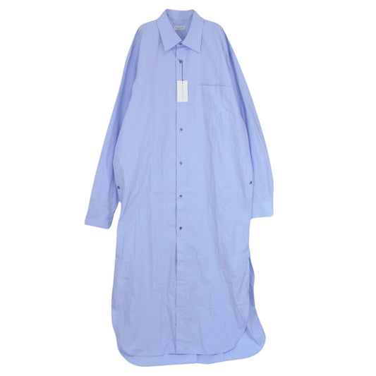 DRIES VAN NOTEN ドリスヴァンノッテン 21AW 212-020731-3013-505 CAYLEY BIS 3013 M．W．SHIRT ロング シャツ ライトブルー系 M【中古】