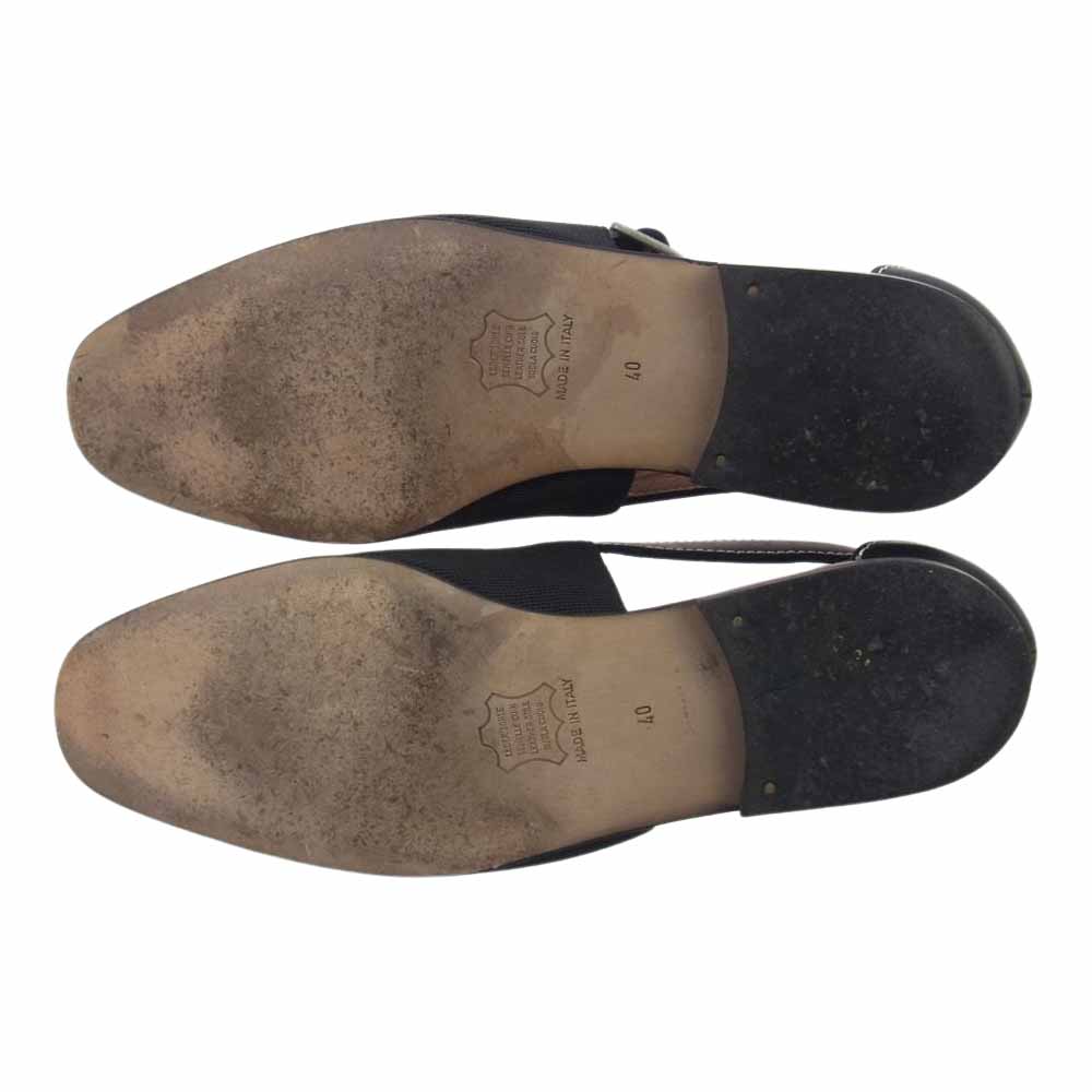 フィリップモデル レザー サンダル ミュール シューズ ブラック系 40【中古】