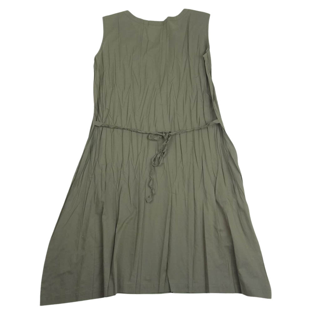 PLEATS PLEASE プリーツプリーズ イッセイミヤケ PP93-PH975 シワ加工 ノースリーブ ワンピース カーキ系 4【中古】