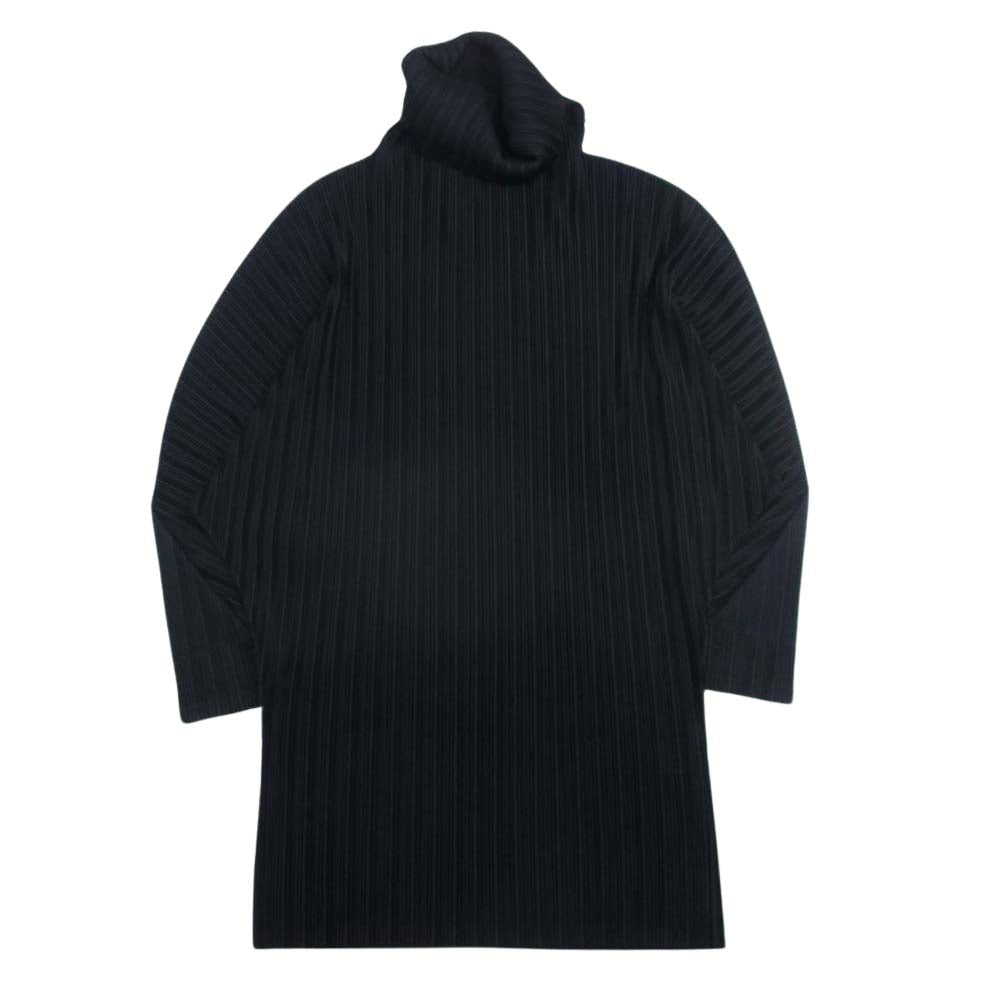 PLEATS PLEASE プリーツプリーズ イッセイミヤケ PP11-FK304 プリーツ加工 タートルネック ドルマンスリーブ カットソー ブラック系 3【中古】