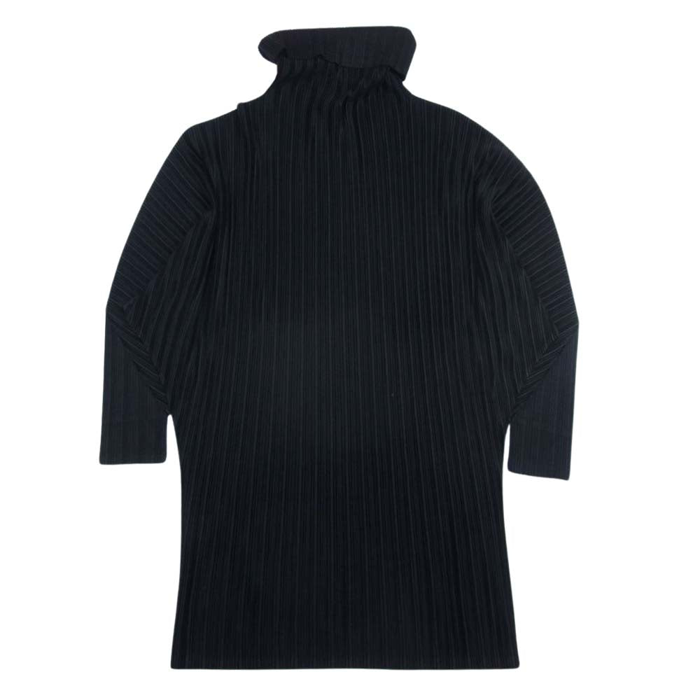 PLEATS PLEASE プリーツプリーズ イッセイミヤケ PP11-FK304 プリーツ加工 タートルネック ドルマンスリーブ カットソー ブラック系 3【中古】
