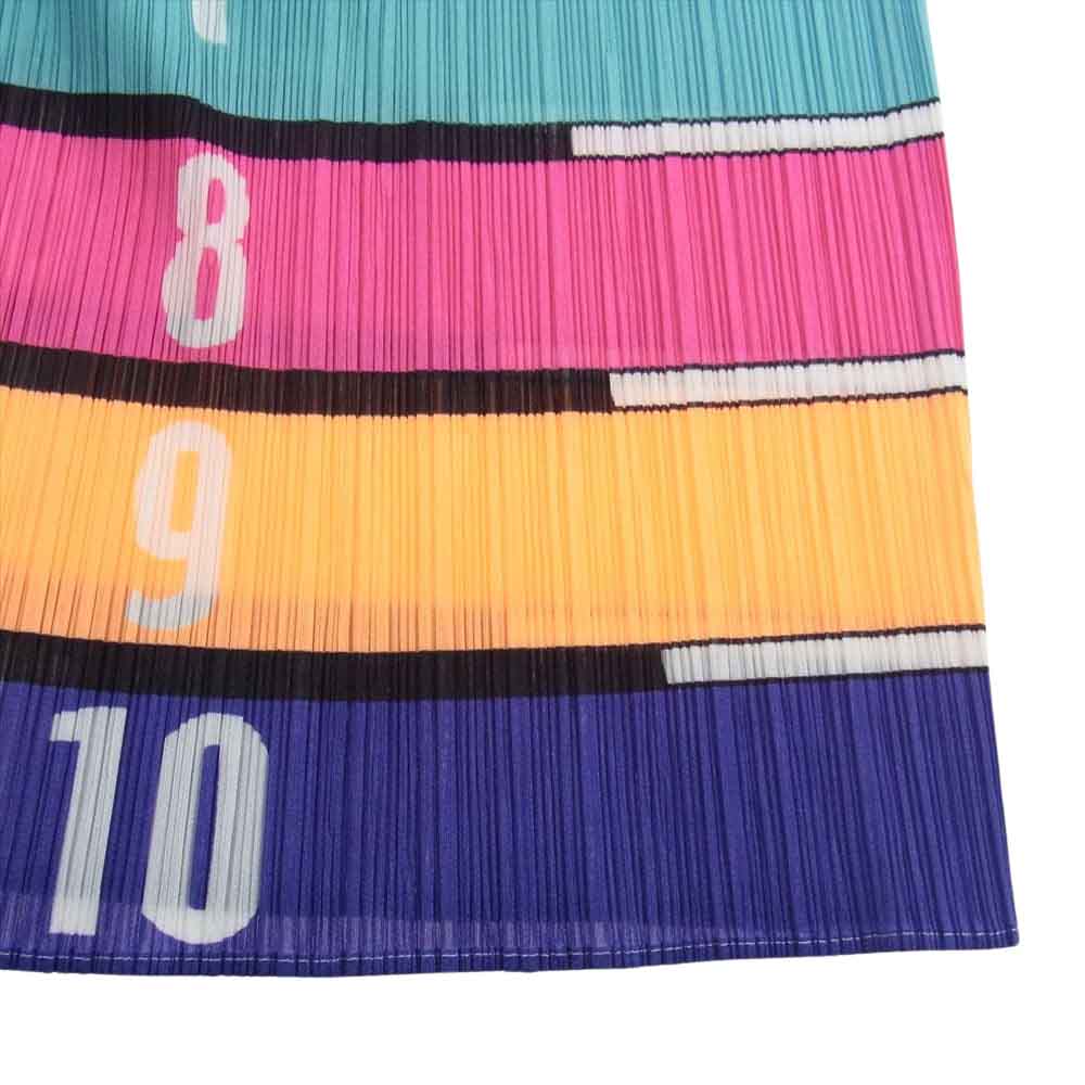 PLEATS PLEASE プリーツプリーズ イッセイミヤケ PP81-JH767 プリーツ加工 跳び箱 10段 総柄 マルチカラー ノースリーブ ロング ワンピース マルチカラー系 表記サイズ無【美品】【中古】