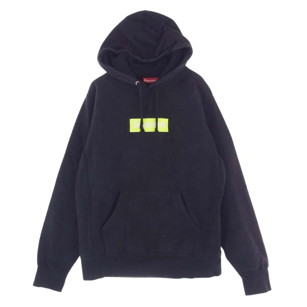 Supreme シュプリーム 17AW  Box Logo Hooded Sweatshirt ボックス ロゴ  フーデッド スウェット シャツ パーカー ブラック  ブラック系 M【中古】