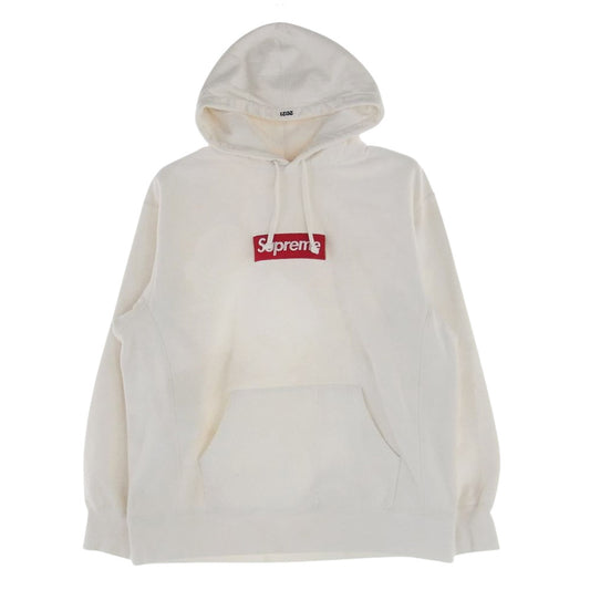 Supreme シュプリーム 21AW  Box Logo Hooded Sweatshirt ボックス ロゴ  フーデッド スウェット シャツ パーカー ホワイト ホワイト系 L【中古】
