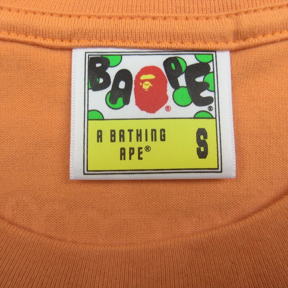 A BATHING APE アベイシングエイプ BAPE ベイプ × Dragon Ball Z Tee ドラゴンボールZ BABYMILO プリント 半袖 Tシャツ オレンジ系 S【極上美品】【中古】