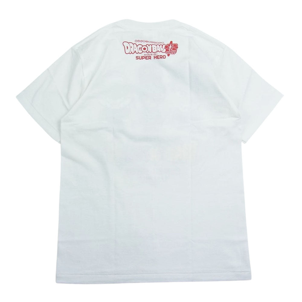 A BATHING APE アベイシングエイプ BAPE ベイプ × Dragon Ball SUPER SUPER HERO 超 Tee ドラゴンボールZ BABYMILO プリント 半袖 Tシャツ ホワイト ホワイト系 S【極上美品】【中古】
