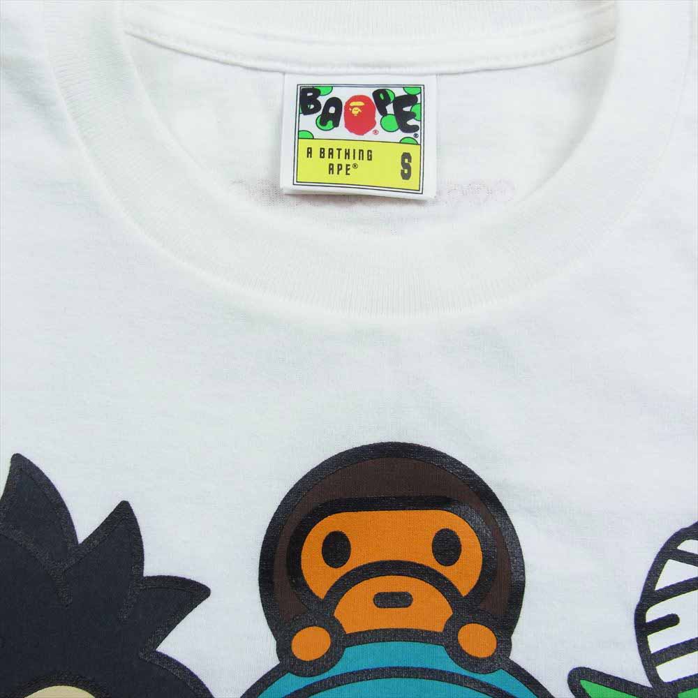 A BATHING APE アベイシングエイプ BAPE ベイプ × Dragon Ball SUPER SUPER HERO 超 Tee ドラゴンボールZ BABYMILO プリント 半袖 Tシャツ ホワイト ホワイト系 S【極上美品】【中古】
