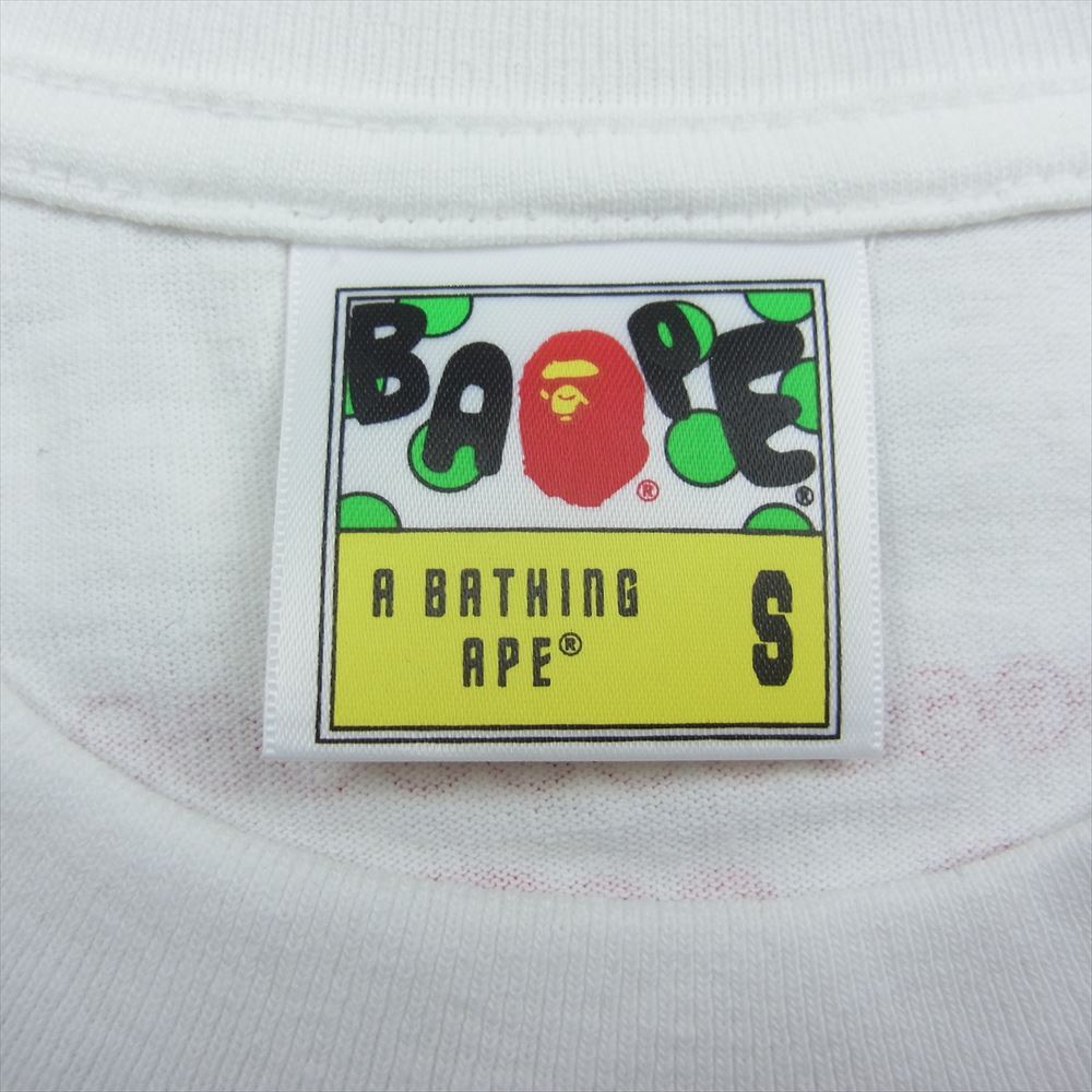 A BATHING APE アベイシングエイプ BAPE ベイプ × Dragon Ball SUPER SUPER HERO 超 Tee ドラゴンボールZ BABYMILO プリント 半袖 Tシャツ ホワイト ホワイト系 S【極上美品】【中古】