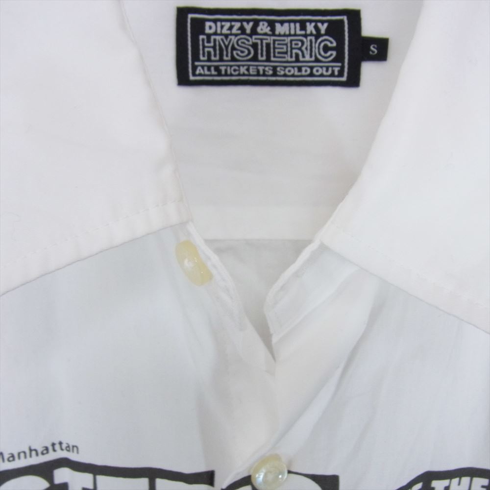 HYSTERIC GLAMOUR ヒステリックグラマー 02213AH11 DAILY HYSTERIC レギュラー カラー 長袖 シャツ ホワイト系 S【中古】