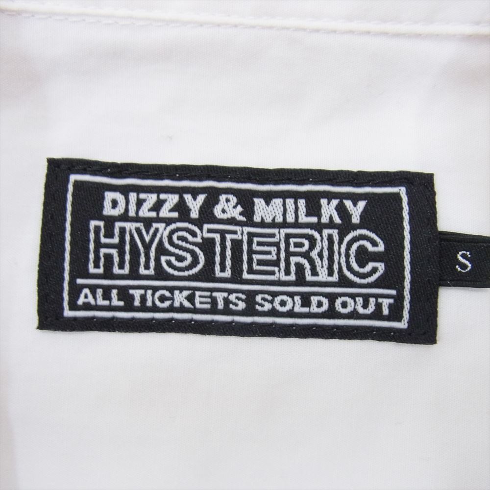 HYSTERIC GLAMOUR ヒステリックグラマー 02213AH11 DAILY HYSTERIC レギュラー カラー 長袖 シャツ ホワイト系 S【中古】