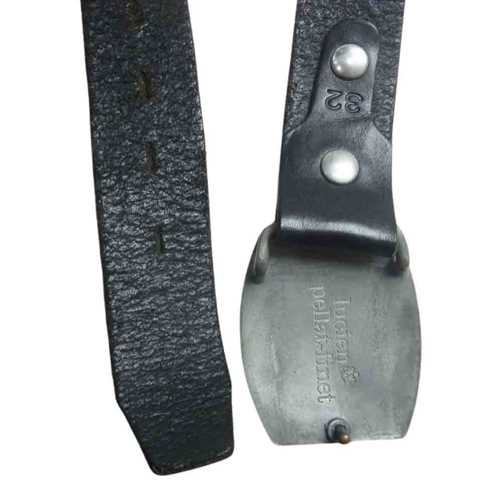 Lucien Pellat-Finet ルシアンペラフィネ スカル バックル レザーベルト ブラック系 32/80cm【中古】