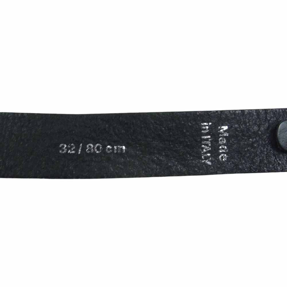 Lucien Pellat-Finet ルシアンペラフィネ スカル バックル レザーベルト ブラック系 32/80cm【中古】