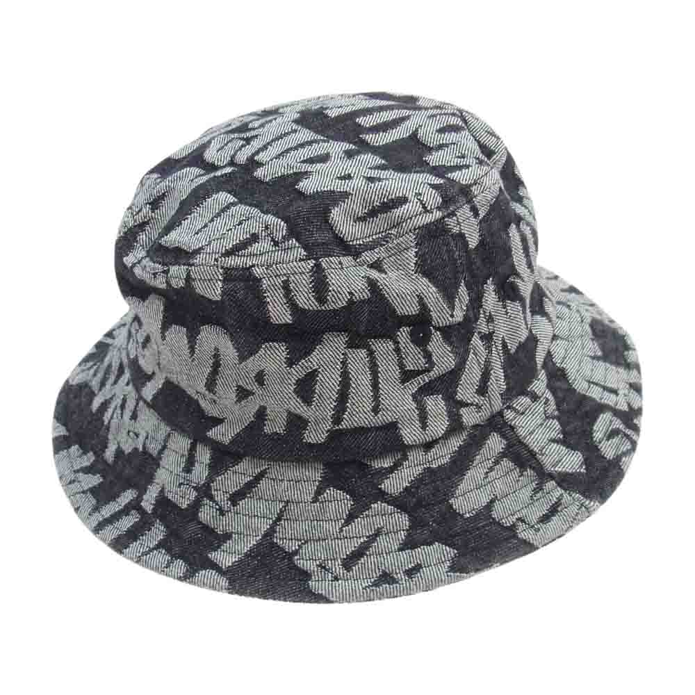 Supreme シュプリーム 22SS Fat Tip Jacquard Denim Hat ジャガード デニム バケットハット グレー系【中古】