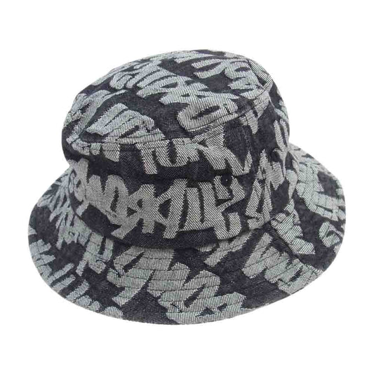 Supreme シュプリーム 22SS Fat Tip Jacquard Denim Hat ジャガード デニム バケットハット グレー系【中古】