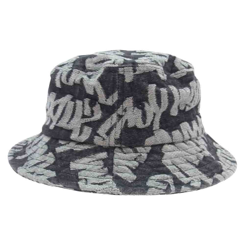 Supreme シュプリーム 22SS Fat Tip Jacquard Denim Hat ジャガード デニム バケットハット グレー系【中古】