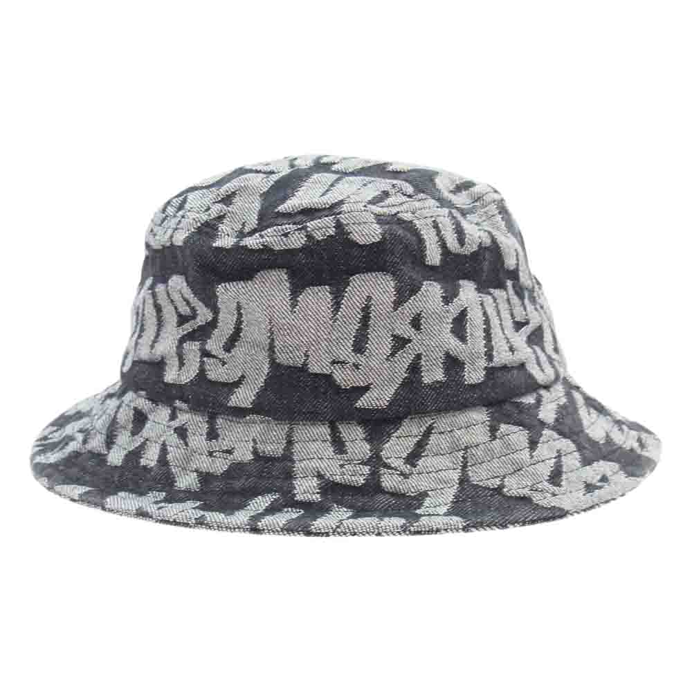 Supreme シュプリーム 22SS Fat Tip Jacquard Denim Hat ジャガード デニム バケットハット グレー系【中古】