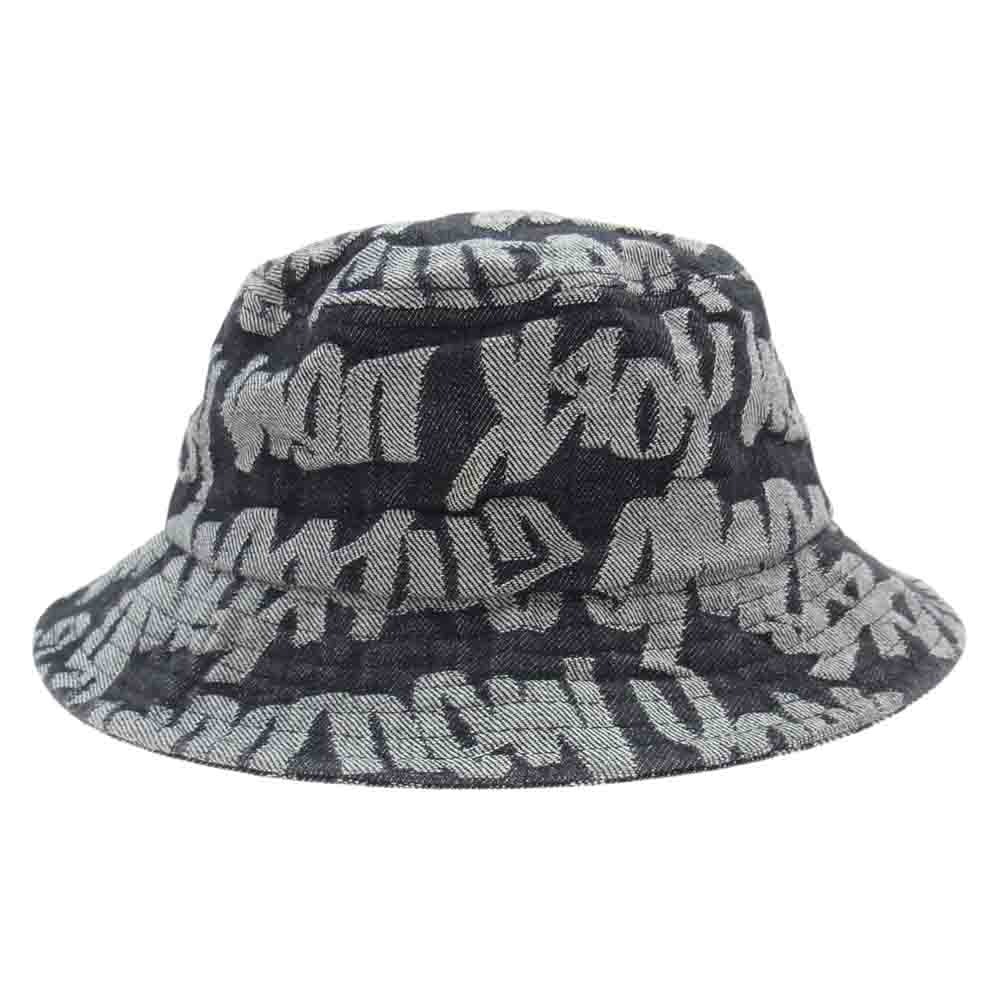 Supreme シュプリーム 22SS Fat Tip Jacquard Denim Hat ジャガード デニム バケットハット グレー系【中古】