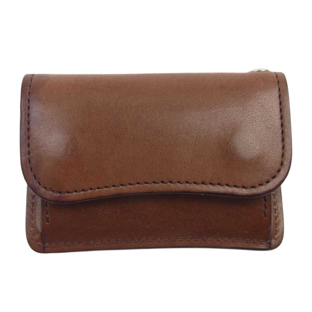 WILDSWANS ワイルドスワンズ TONGUE EYELE FGB DS タング フルグレインブライドルレザー コインケース 小銭入れ ブラウン系【中古】
