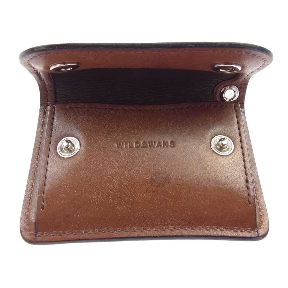 WILDSWANS ワイルドスワンズ TONGUE EYELE FGB DS タング フルグレインブライドルレザー コインケース 小銭入れ ブラウン系【中古】