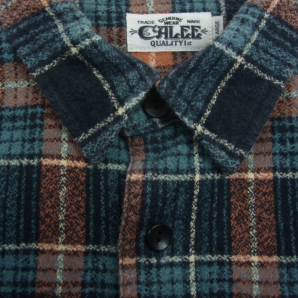 CALEE キャリー コットン チェック ネル シャツ 長袖　 マルチカラー系 L【中古】