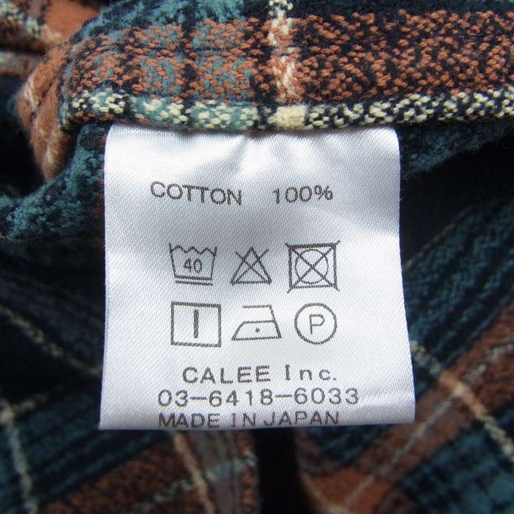 CALEE キャリー コットン チェック ネル シャツ 長袖　 マルチカラー系 L【中古】